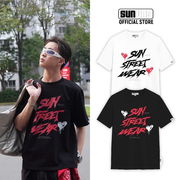 Áo Thun Local Brand Nam Nữ Áo Phông Form Rộng Unisex SUN Cổ Tròn Tay Ngắn Oversize 100% Cotton SUN31