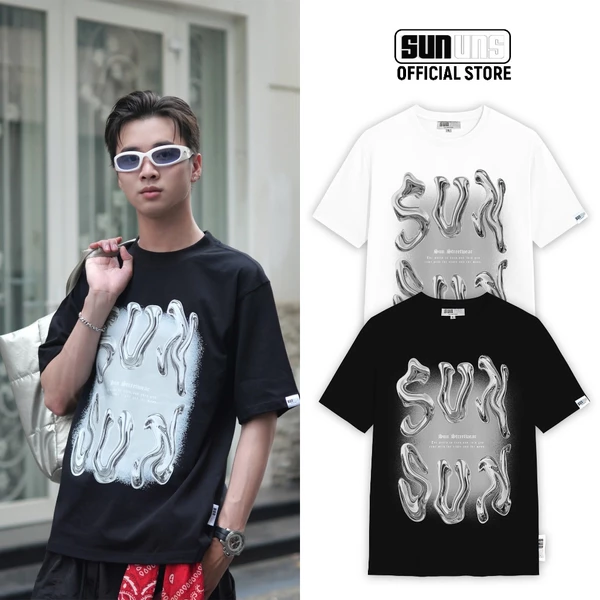 Áo Thun Local Brand Nam Nữ Áo Phông Form Rộng Unisex SUN Cổ Tròn Tay Ngắn Oversize 100% Cotton SUN30