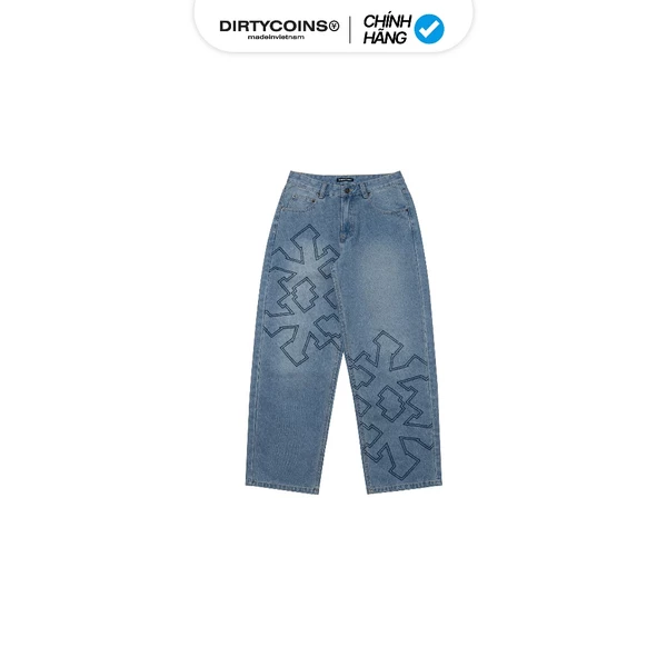 Quần Dài DirtyCoins Denim Pants 'Y' Embroidery Blue