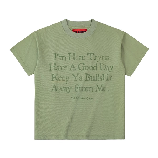 Áo Thun Washed Bluko Quote24 Mocha Washed T-shirt