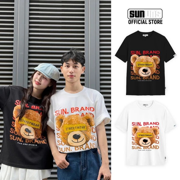 Áo Phông Local Brand Nam Nữ Unisex SUN Cổ Tròn Tay Ngắn Oversize 100% Cotton Áo Thun Nam Nữ Mã SUN05