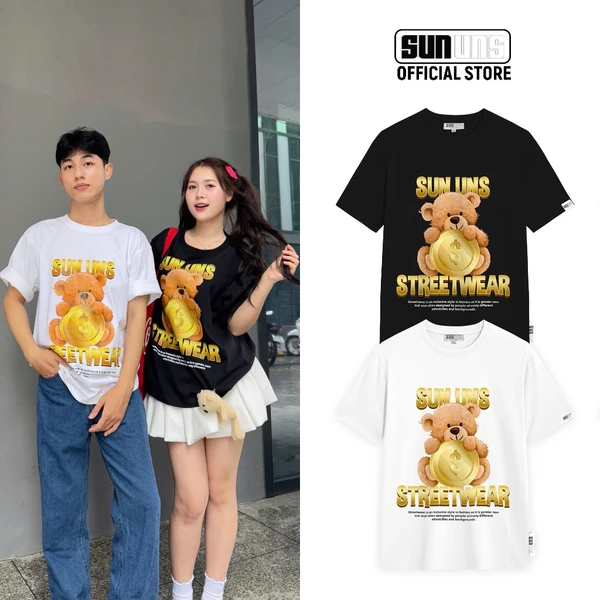 Áo Phông Local Brand Nam Nữ Unisex SUN Cổ Tròn Tay Ngắn Oversize 100% Cotton Áo Thun Nam Nữ Mã SUN04