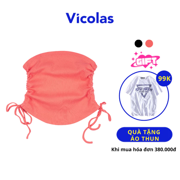 Áo ống thun gân rút dây cột nơ Vicolas - VICO25
