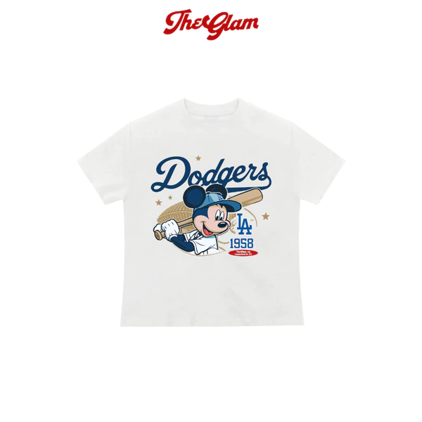 TheGlam CHÍNH HÃNG - Áo Thun Baby Tee Trắng CHUỘT "MICKEY" - Áo Nữ Cotton Cao Cấp - TS05-16
