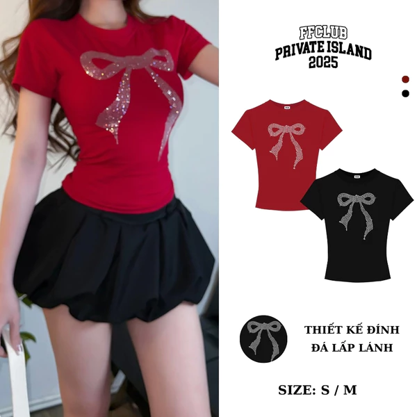 SET ÁO BODY ĐÍNH ĐÁ NƠ LẤP LÁNH FFCLUB MIX