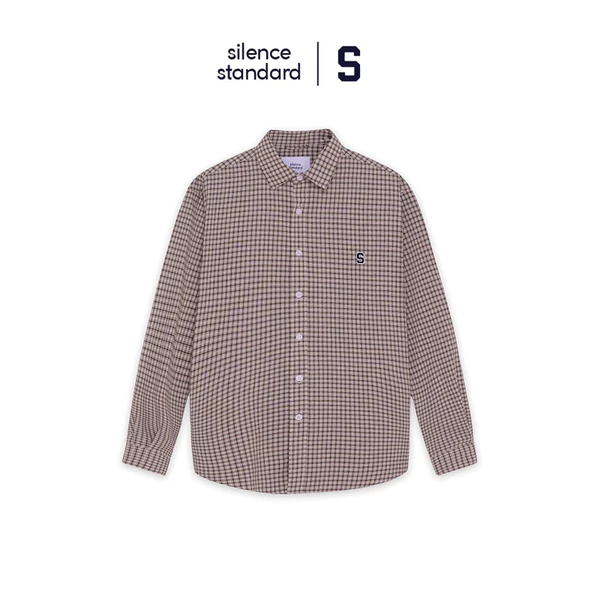 Áo sơ mi SilenceStandard Eco Linen/Check Shirt-[SO31]