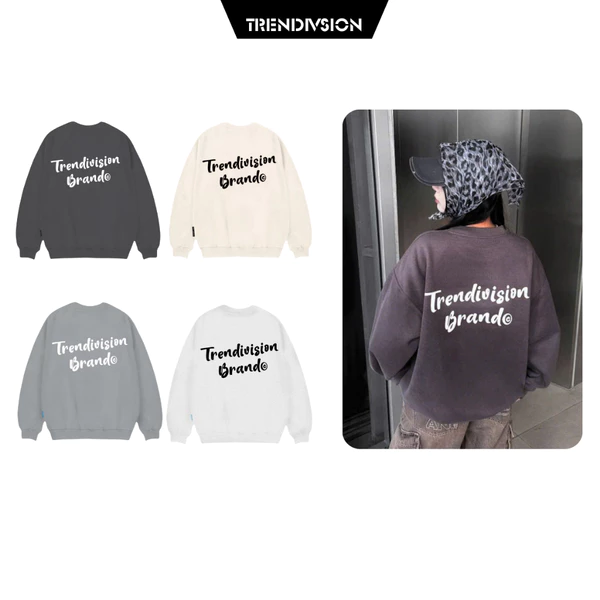 Áo Sweater Nỉ Bông TRENDIVISION Premium Boxy Form Châu Âu Dáng Rộng Unisex Nam Nữ Local Brand TD01