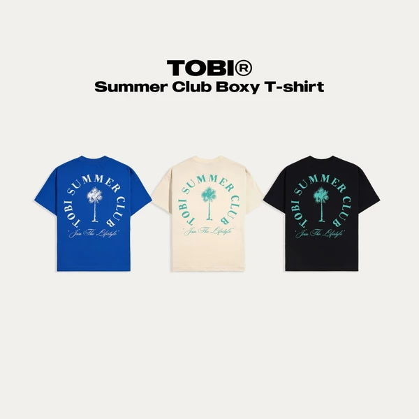 Áo Thun Summer Club Boxy TOBI
