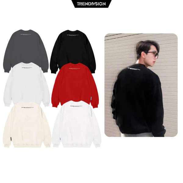 Áo Sweater Nỉ Bông TRENDIVISION Premium Boxy Form Châu Âu Dáng Rộng Unisex Nam Nữ Local Brand TD13