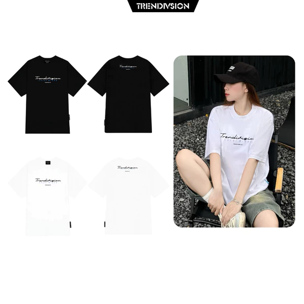 Áo thun Local Brand TRENDIVISION Cotton 100% Unisex Nam Nữ TD02 Form Rộng Tay Lỡ Oversize
