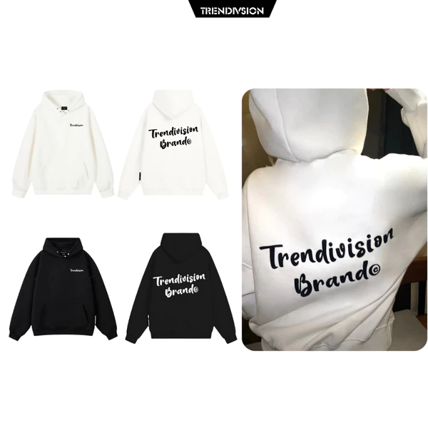 Áo Hoodie Nỉ Bông TRENDIVISION Premium Boxy Form Châu Âu Dáng Rộng Unisex Nam Nữ Local Brand TD01