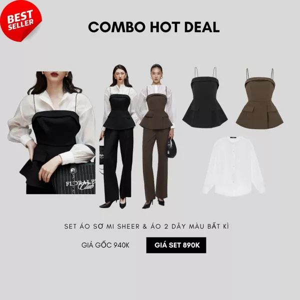 COCO SIN - Áo 2 Dây Thiết Kế Phối Túi