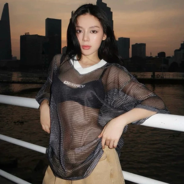 Áo Lưới Jersey Degrey cổ tim in hình thời trang thể thao