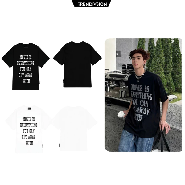 Áo Thun Local Brand TRENDIVISION  MOVIE IS EVERYTHING, Áo Phông Unisex 100% Cotton Premium 2 chiều Basic Tee