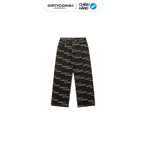 Quần DirtyCoins Denim Baggy Frayed Logo