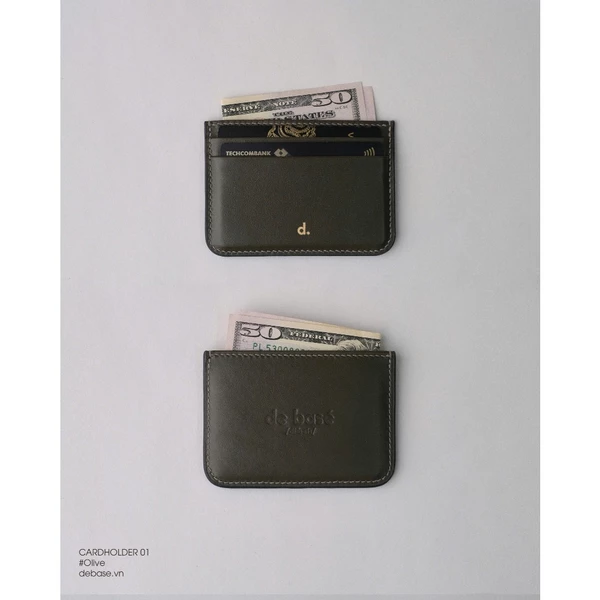 de basé CARDHOLDER 01 - Ví đựng thẻ - Dạ Thật Nhập Khẩu Từ Italia - Hoàn Thiện Thủ Công
