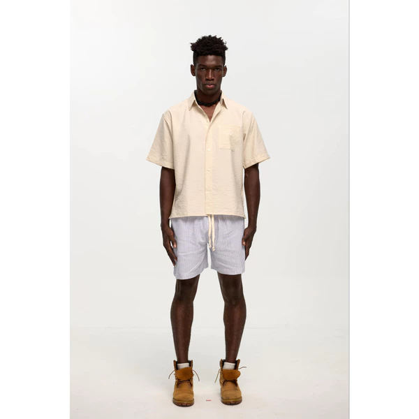 Áo Sơ mi BEIGE unisex - form Boxy