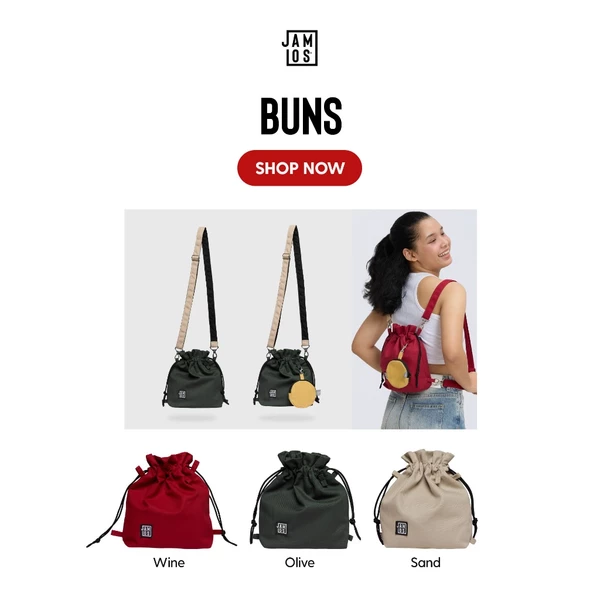 Buffet Buns - Túi vải canvas dáng bucket miệng rút sáng tạo lắp ráp đa dạng kiểu đeo Jamlos