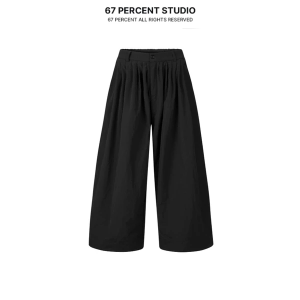 Quần Suông Ống Rộng 67PERCENT / 67% Vải Dù Polyester Form Baggy Unisex - 9WIDE PANTS