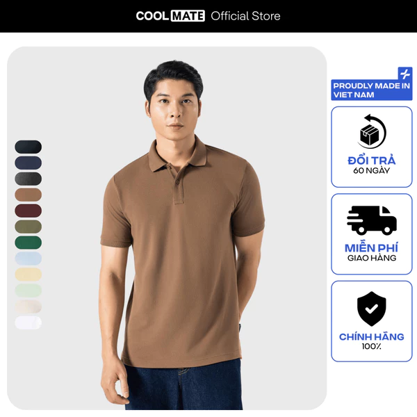 [MUA 3 GIẢM 12%]Áo Polo Pique Basic Cotton 100% Ready To Wear Coolmate Livestream