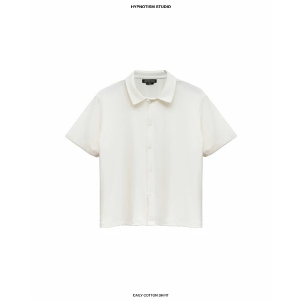 HYPNOTISM | DAILY COTTON SHIRT - Áo sơ mi cotton mềm, tay ngắn dáng suông