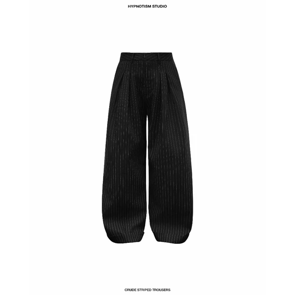 HYPNOTISM | “STRIPED CRUDE TROUSERS” Quần tây xếp ly form suông sọc unisex