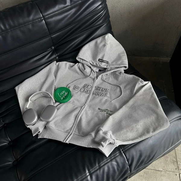 Áo Hoodie Zip Boxy ORIGINAL Cinder Form Đẹp Thêu Nổi 3D Cao Cấp, Local Brand Chính Hãng