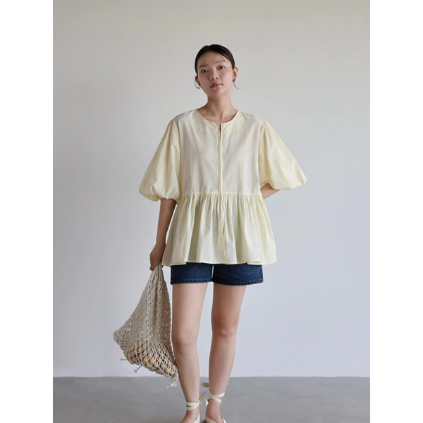 Áo babydoll tay lỡ phồng thô hàn | 𝐒𝐎𝐌𝐒 | 𝐎𝐫𝐫𝐞́ 𝐓𝐨𝐩