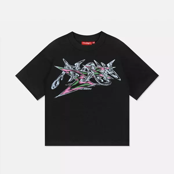 Áo thun NEEDS OF WISDOM Glitch Tee - Black - Local Brand Chính Hãng