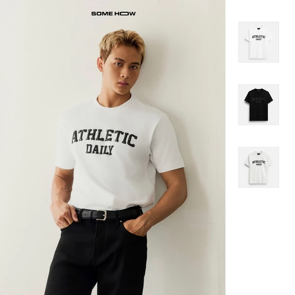  Áo Thun Nam Daily Wear Emboss, Chất Vải Cotton 2 chiều Thoải Mái, AT0281, SOME HOW STORE