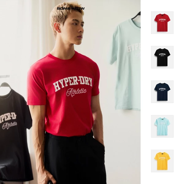  Áo Thun Nam Hyper Dry Athletic Palettes, Chất Vải Cotton Thoải Mái, AT0276, SOME HOW STORE