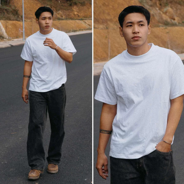ÁO THUN TRƠN BASIC TEE MENSWEAR CHẤT LIỆU COTTON CAO CẤP GORIVIETNAM