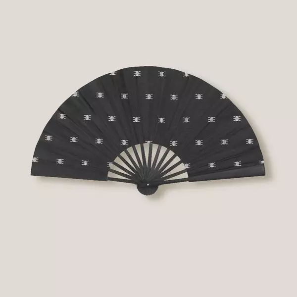 Eleven - Quạt cầm tay in logo Monogram Folding - màu Đen