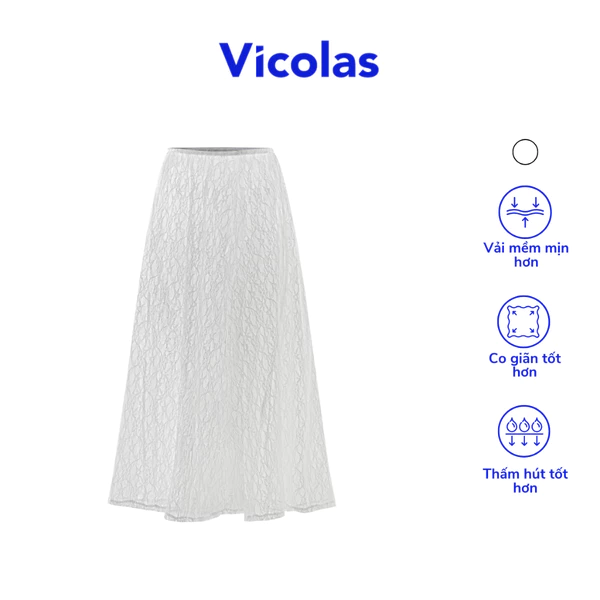 Váy ren nữ trắng Vicolas thiết kế cá tính - VA6