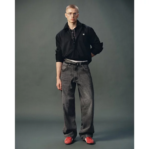 Eleven - Quần Jeans Unisex Form Baggy Fit | Màu Xám