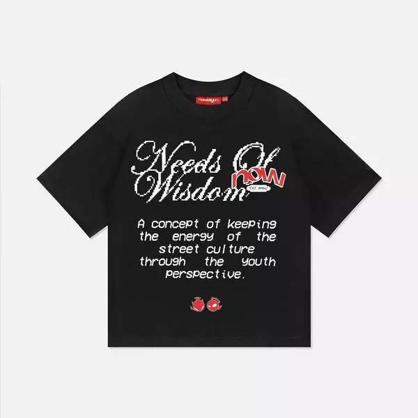 Áo thun NEEDS OF WISDOM Script Tee - Black - Local Brand Chính Hãng