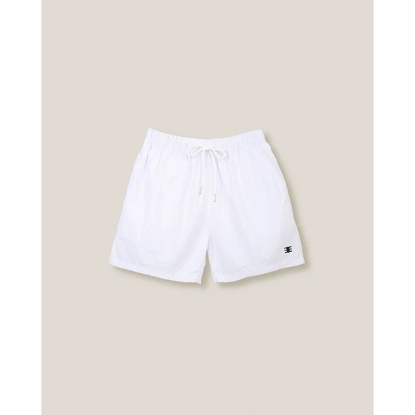 Eleven - Quần Nỉ Short Thêu Mono | Màu Trắng