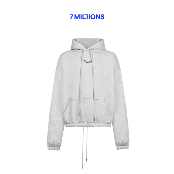 Áo Khoác Hoodie Dây Rút Seven Embroid Vải Nỉ Chân Cua 7MILLIONS (Nâu & Xám & Xanh Rêu)