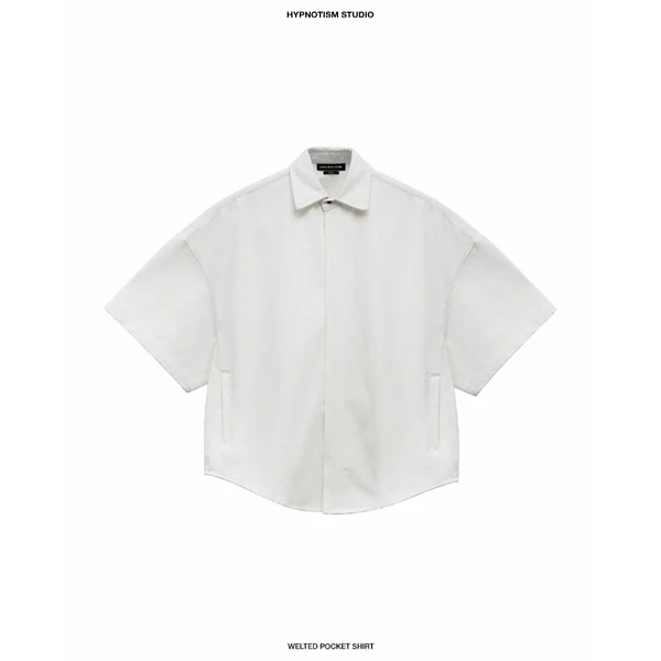 HYPNOTISM | WELTED POCKET SHIRT - Áo sơ mi kaki form boxy có túio
