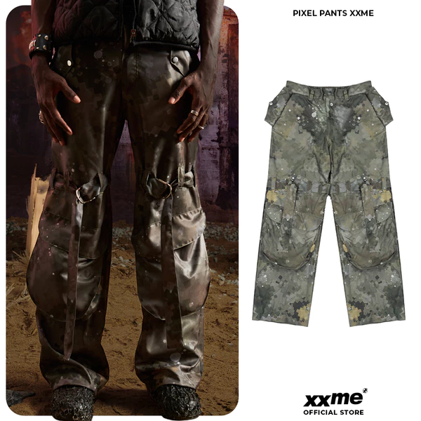 Quần Dài Túi Hộp Kiểu Pixel Pants XXME - Màu Fullprint