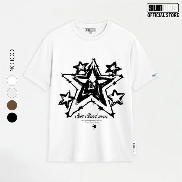 Áo Phông Local Brand Nam Nữ Unisex SUN Cổ Tròn Tay Ngắn Oversize 100% Cotton Áo Thun Nam Nữ Mã SUN38