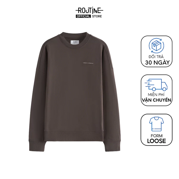 Áo Sweatshirt In Hình Unisex Form Loose - Routine 10F24SWEU001