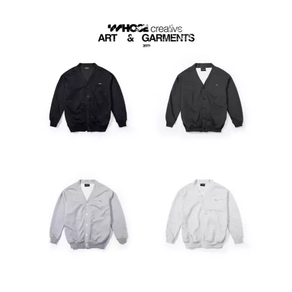 CARDIGAN SYMBOL LOGO - Áo cardigan nỉ 2 da (Có túi trong) logo mạ hợp kim Whose Studio