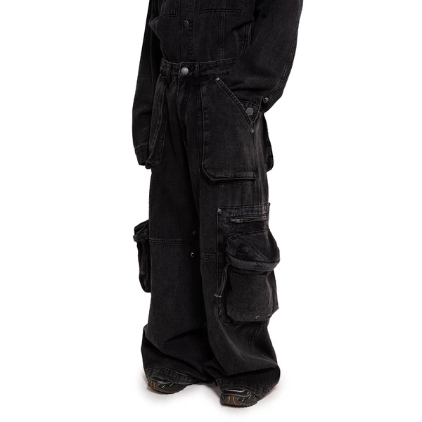 MAHU - QUẦN DENIM TÚI HỘP ỐNG RỘNG