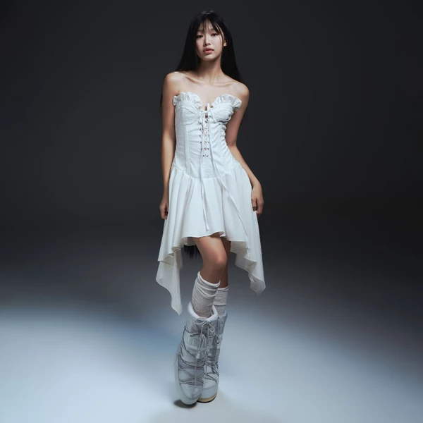 Đầm Corset Đính Dây Trắng BunnyHill SSLP21