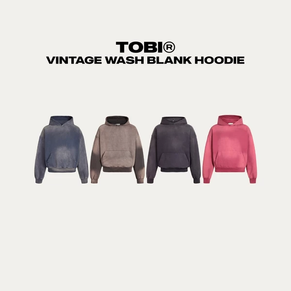 Hoodie Wash Blank 500gsm TOBI