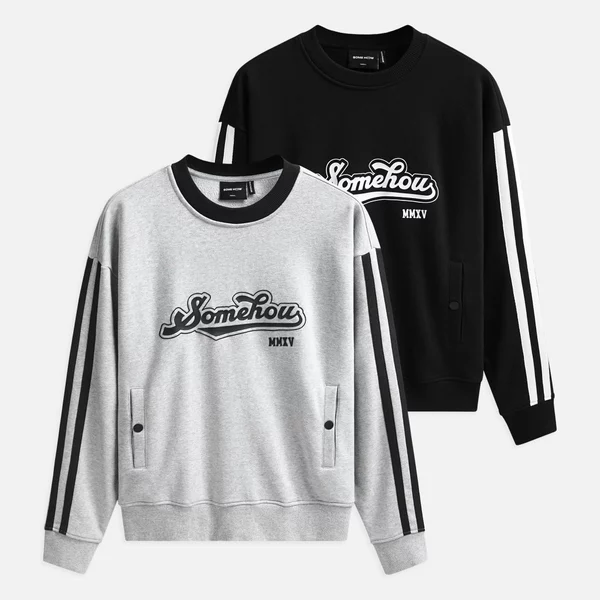 Áo Nỉ Nam Vintage Athletic Snap, Chất Vải Nỉ Cotton Thoải Mái, SW0008,SOME HOW STORE