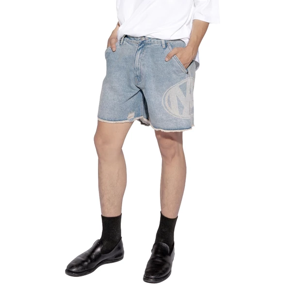MAHU - QUẦN NGẮN DENIM KHẮC LASER