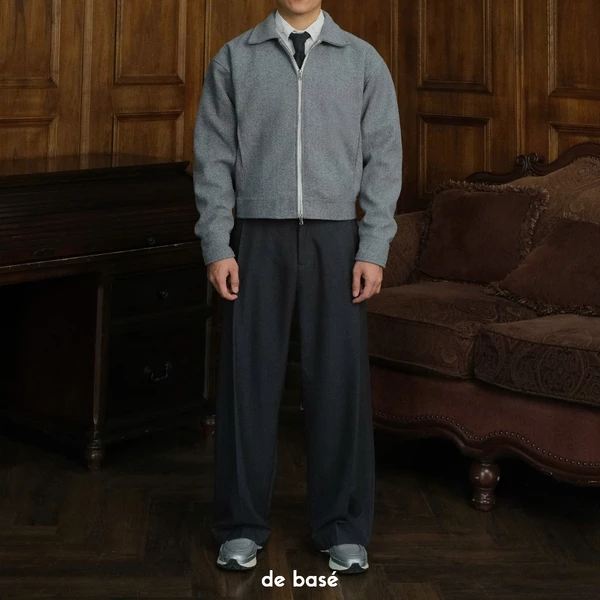 BLANK Cropped Zip Jacket - Áo Khoác Dạ Form Crop - De Basé