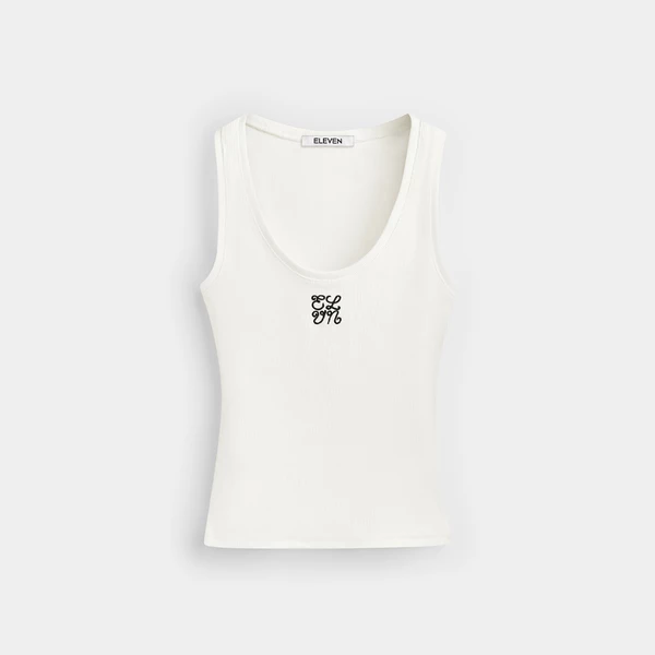 ELEVEN - Áo nữ Tank top Anagram màu Trắng